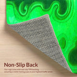 Ultra Soft Area Rug, Non Slip, Stain Resistant, Washable Area Rugs for Living Room, Bedroom, Eclectic Soft Plush Visual Harmony(Green)