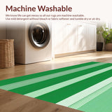 Chic Textured Green and White Stripes(Green)