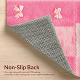 Ultra Soft Area Rug, Non Slip, Stain Resistant, Washable Area Rugs for Living Room, Bedroom, Cute Feminine Bedroom Accent Rug Washable(Pink)