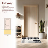 Ultra Soft Area Rug, Non Slip, Stain Resistant, Washable Area Rugs for Living Room, Bedroom, Contemporary Artful Linear Design(Gray)