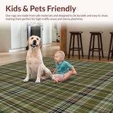 Ultra Soft Area Rug, Non Slip, Stain Resistant, Washable Area Rugs for Living Room, Bedroom, Vibrant Minimalist Stripe Arrangement(Brown)