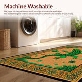 Ultra Soft Area Rug, Non Slip, Stain Resistant, Washable Area Rugs for Living Room, Bedroom, Playful Multi-Color Alligator Aesthetic(Brown)