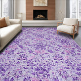 Ultra Soft Area Rug, Non Slip, Stain Resistant, Washable Area Rugs for Living Room, Bedroom, Tranquil Floral Ethereal Vibe(Purple)