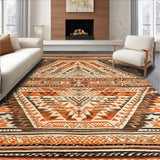 Ultra Soft Area Rug, Non Slip, Stain Resistant, Washable Area Rugs for Living Room, Bedroom, Trendy Soft Tones with Flair(Orange)