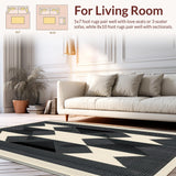 Elegant Geometric Black and Beige(Beige)