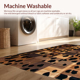 Ultra Soft Area Rug, Non Slip, Stain Resistant, Washable Area Rugs for Living Room, Bedroom, Exotic Multicolor Animal Print(Brown)