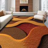 Ultra Soft Area Rug, Non Slip, Stain Resistant, Washable Area Rugs for Living Room, Bedroom, Artistic Neutral Tone Meditation Space Non-Shedding Rug(Brown)