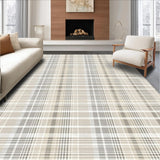 Ultra Soft Area Rug, Non Slip, Stain Resistant, Washable Area Rugs for Living Room, Bedroom, Sophisticated Beige Textured Pattern(Beige)