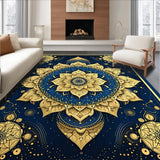 Vibrant Earth Tones Floral Motif(Blue)