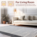 Ultra Soft Area Rug, Non Slip, Stain Resistant, Washable Area Rugs for Living Room, Bedroom, Vibrant Abstract Outdoor Visuals(Gray)