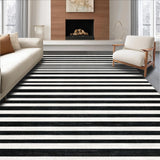 Modern Stripe Fusion with Contrasting Lines and Bold Graphic(Black)