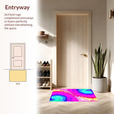 Ultra Soft Area Rug, Non Slip, Stain Resistant, Washable Area Rugs for Living Room, Bedroom, Energetic Gradient Cozy Style(Pink)