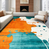 Ultra Soft Area Rug, Non Slip, Stain Resistant, Washable Area Rugs for Living Room, Bedroom, Radiant Contemporary Color Palette(Orange)