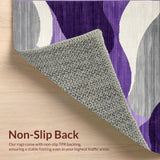Ultra Soft Area Rug, Non Slip, Stain Resistant, Washable Area Rugs for Living Room, Bedroom, Contemporary Chic Geometric Fusion(Purple)