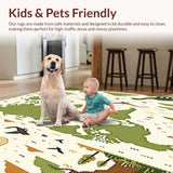 Light Beige Educational with Prehistoric Dinosaur Art and Earth Map Graphics(Green)