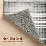 Ultra Soft Area Rug, Non Slip, Stain Resistant, Washable Area Rugs for Living Room, Bedroom, Stripe Cascade Rug Showcasing Modern Monochrome Lines and Crisp Geometry(Gray)