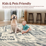 Bhalil Diamond Geometric Area With Berber Inspired Tribal Design(Beige)