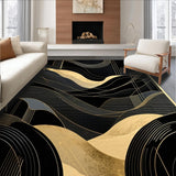 Elegant Abstract Marble Inspired Motif(Black)