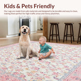 Ultra Soft Area Rug, Non Slip, Stain Resistant, Washable Area Rugs for Living Room, Bedroom, Indoor Ultra Beige(White)