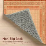 Geometric Intrigue Area in Warm Terracotta and Beige Tones(Beige)