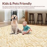 Modern Beige Trellis Diamond Patterned(Beige)