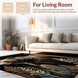 Ultra Soft Area Rug, Non Slip, Stain Resistant, Washable Area Rugs for Living Room, Bedroom, Enchanting Woodland Creatures Concept(Brown)