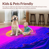 Ultra Soft Area Rug, Non Slip, Stain Resistant, Washable Area Rugs for Living Room, Bedroom, Radiant Ethereal Night Sky Print(Purple)