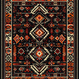 Geometric Low Contrast Tribal Motif(Black)