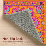 Ultra Soft Area Rug, Non Slip, Stain Resistant, Washable Area Rugs for Living Room, Bedroom, Colorful Geometric Patterned Delight(Yellow)