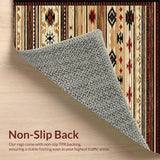 Ultra Soft Area Rug, Non Slip, Stain Resistant, Washable Area Rugs for Living Room, Bedroom, Southwestern Vibrant Ethnic Pattern(Brown)