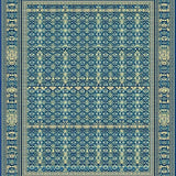 Ultra Soft Area Rug, Non Slip, Stain Resistant, Washable Area Rugs for Living Room, Bedroom, Elegant Geometric Area with Intricate Blue and Beige(Blue)