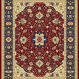Ultra Soft Area Rug, Non Slip, Stain Resistant, Washable Area Rugs for Living Room, Bedroom, Vintage Loom Inspired Area(Red)