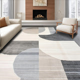 Ultra Soft Area Rug, Non Slip, Stain Resistant, Washable Area Rugs for Living Room, Bedroom, Modern Abstract Entryway Area Chic Grey Beige Geometric Design(Gray)