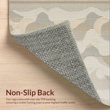 Ultra Soft Area Rug, Non Slip, Stain Resistant, Washable Area Rugs for Living Room, Bedroom, Artisan Crafted Wavy Jute Elegance(Beige)