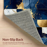 Contemporary Gold Swirl Art(Blue)