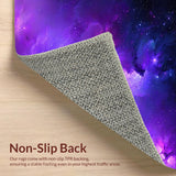 Ultra Soft Area Rug, Non Slip, Stain Resistant, Washable Area Rugs for Living Room, Bedroom, Vivid Celestial Starfield Motif(Purple)