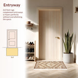 Ultra Soft Area Rug, Non Slip, Stain Resistant, Washable Area Rugs for Living Room, Bedroom, Chic Abstract Neutral Tones(Beige)