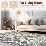 Ultra Soft Area Rug, Non Slip, Stain Resistant, Washable Area Rugs for Living Room, Bedroom, Sleek Contemporary Abstract Aesthetic(Gray)