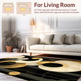 Elegant Neutral Gold Symmetrical Design(Black)