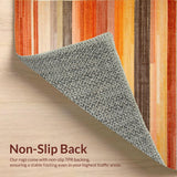 Ultra Soft Area Rug, Non Slip, Stain Resistant, Washable Area Rugs for Living Room, Bedroom, Striking Modern Lattice Motif(Orange)