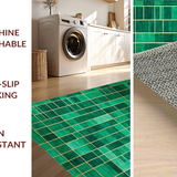 Ultra Soft Area Rug, Non Slip, Stain Resistant, Washable Area Rugs for Living Room, Bedroom, Sophisticated Modern Geometric Appeal(Green)
