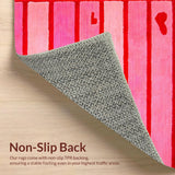 Joyful Cheerful Bath Mat Expression(Pink)