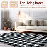 Sophisticated Black and White Tiled Look(Black)