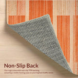 Ultra Soft Area Rug, Non Slip, Stain Resistant, Washable Area Rugs for Living Room, Bedroom, Sophisticated Simple Color Statement(Orange)