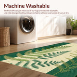 Ultra Soft Area Rug, Non Slip, Stain Resistant, Washable Area Rugs for Living Room, Bedroom, Fresh Modern Organic Shapes(Beige)