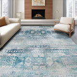 Elegant Distressed Geometric Texture(Blue)