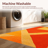 Ultra Soft Area Rug, Non Slip, Stain Resistant, Washable Area Rugs for Living Room, Bedroom, Durable Modern Orange Entryway Accent Carpet(Orange)