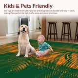 Ultra Soft Area Rug, Non Slip, Stain Resistant, Washable Area Rugs for Living Room, Bedroom, Exotic Wild Animal Aesthetic(Green)