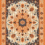 Ultra Soft Area Rug, Non Slip, Stain Resistant, Washable Area Rugs for Living Room, Bedroom, Chic Colorful Pom Pom Arrangement(Orange)