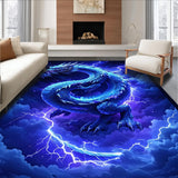 Ultra Soft Area Rug, Non Slip, Stain Resistant, Washable Area Rugs for Living Room, Bedroom, Starry Sky Whimsical Design(Blue)